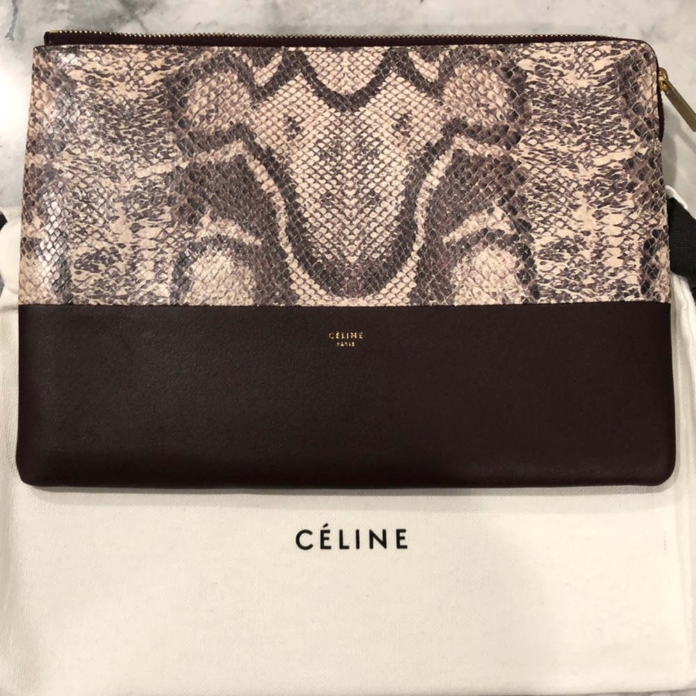 Celine Solo Python Clutch Pouch